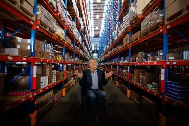 Chris in warehouse